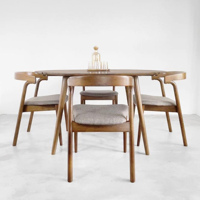 Trisha Solid Wood Dining Set (1 + 4) - Image 3