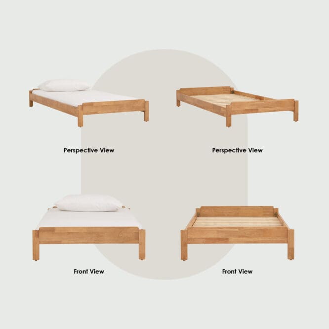 Hildo Solid Wood Single Bed Frame - Image 11