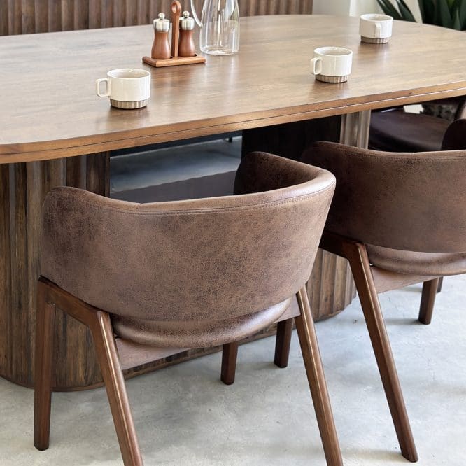 Ursula Solid Wood Dining Set (1 + 4) - Image 4