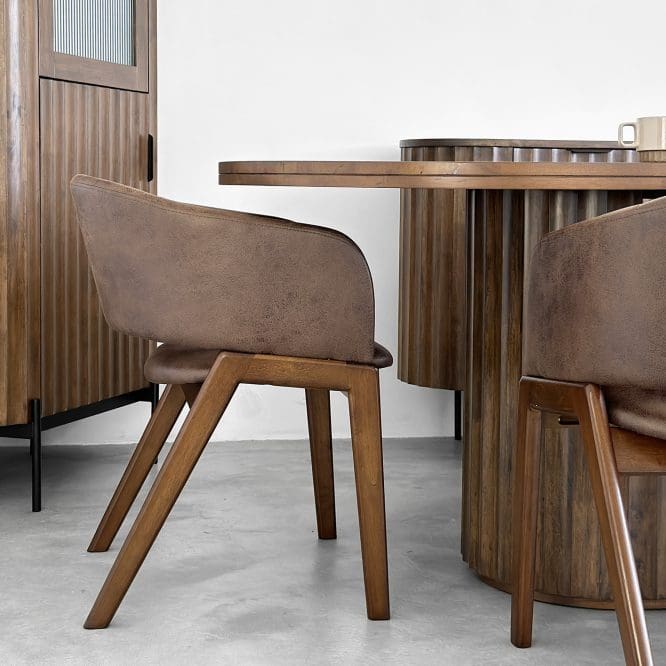 Ursula Solid Wood Dining Set (1 + 4) - Image 7
