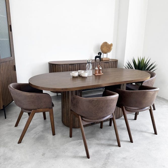 Ursula Solid Wood Dining Set (1 + 4) - Image 3