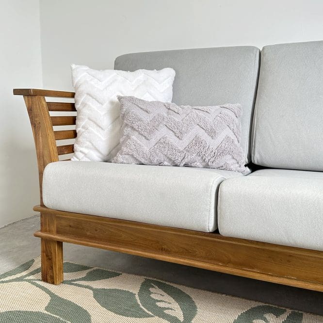Tuah Solid Teak Wood 2 Seater Sofa - Image 7