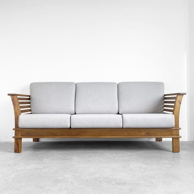 Tuah Solid Teak Wood 2 Seater Sofa - Image 9