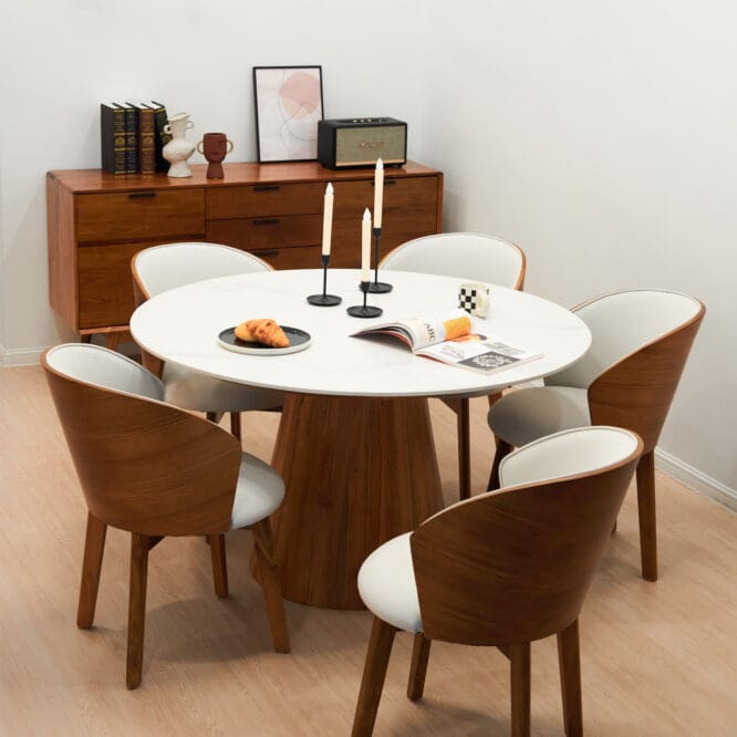 Yohan Solid Teak Wood Dining Chair - Image 8