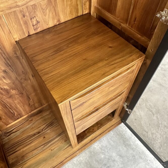 Kintamani Solid Teak Wood Wardrobe - Image 9