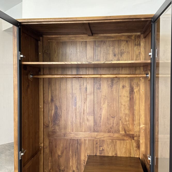 Kintamani Solid Teak Wood Wardrobe - Image 2